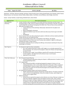 Academic Affairs Council Administrative Notes Date: August 26