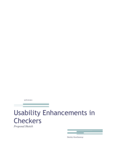 Usability Enhancements in Checkers