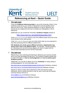 quick guide - University of Kent