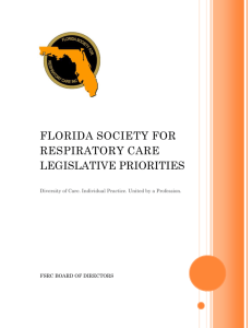 Advocacy Agenda - the Florida Society for Respiratory Care!