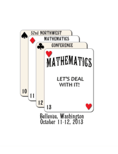 Program Booklet  - Northwest Math Conference