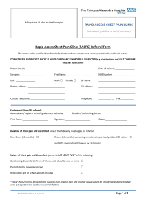 Rapid Access Chest Pain Clinic (RACPC) Referral Form