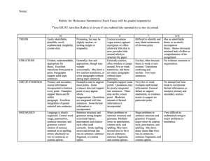 Rubric for Summative