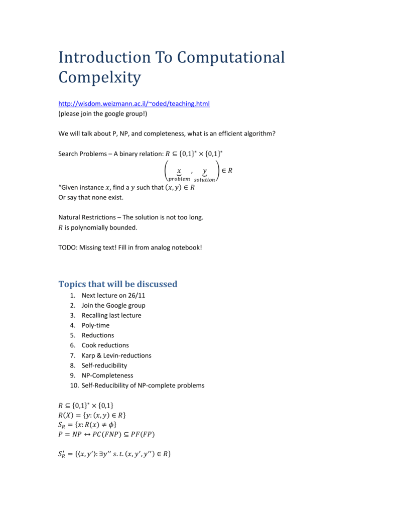 Introduction To Computational Complexity2