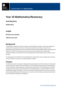 Year 10 Mathematics and Numeracy Curriculum