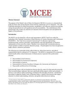 MCEE Framing Document - National Association of State Directors