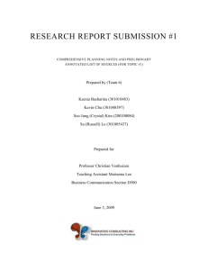 Research REport Submission #1