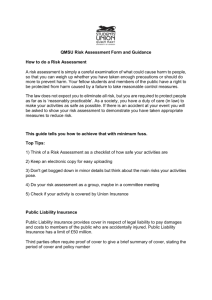 QMSU Risk Assessment Form and Guidance How to do a Risk