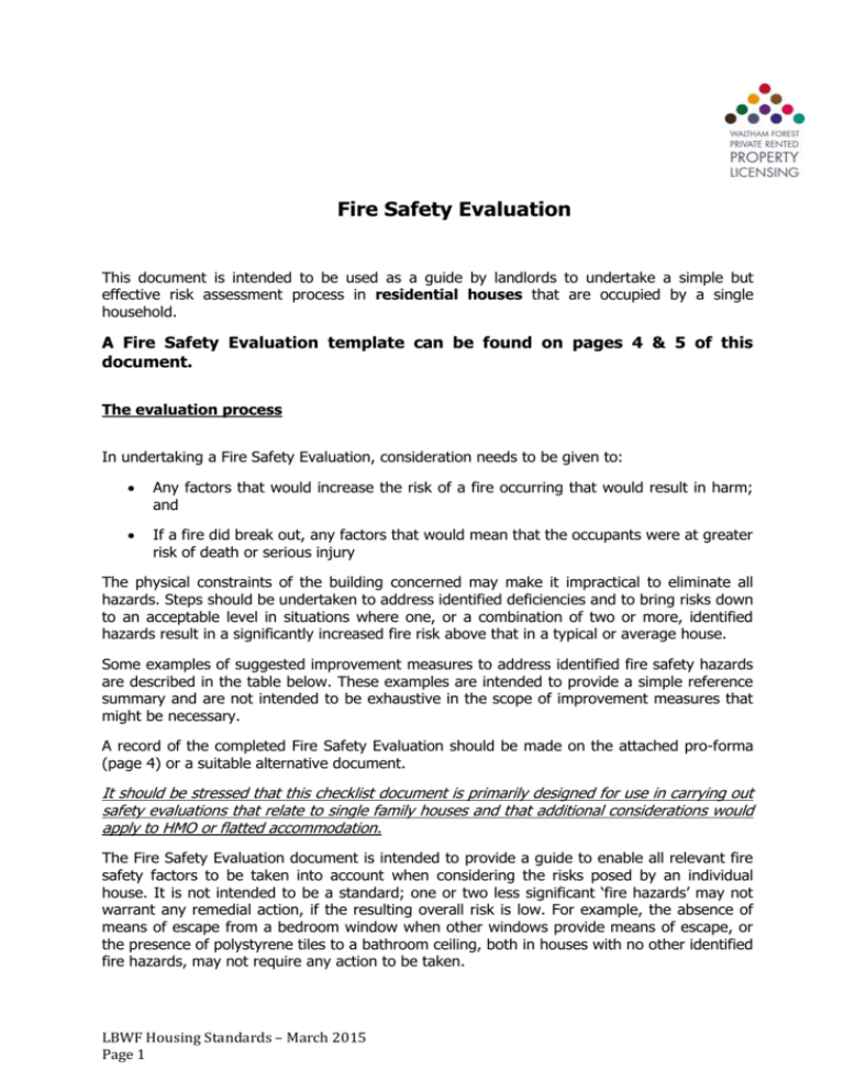 Fire Safety Evaluation Prpl 0542