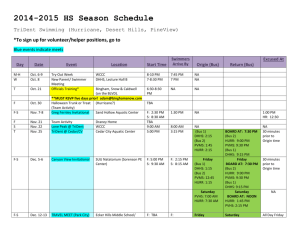 2014-2015 HS Season Schedule