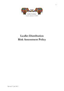 Leaflet Distribution Policy - Radnorshire Healthy Friendships