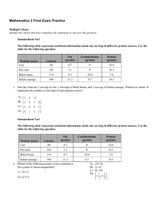 Mathematics 3 Final Exam Practice Answer Section