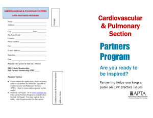 Registration Form - Cardiovascular & Pulmonary Section