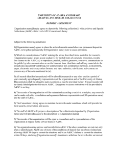 Deposit agreement - UAA/APU Consortium Library