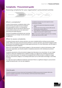 Guide-to-complexity - Victorian Government Procurement