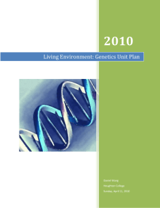 Living Environment: Genetics Unit Plan
