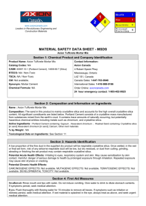 material safety data sheet - msds
