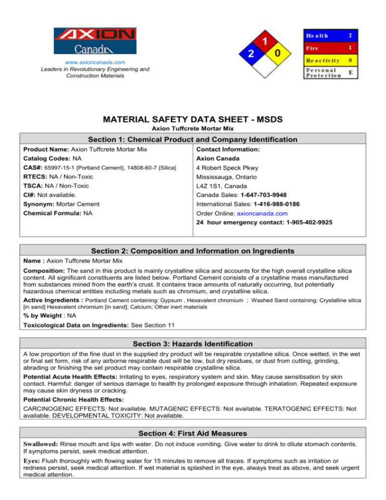 msds safety data sheets