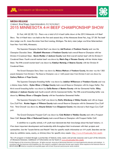 Beef shows - University of Minnesota Extension