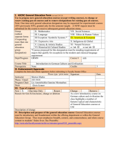 I. ASCRC General Education Form (revised 2/8/13) Use to propose
