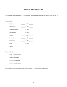 Thesis Rubric