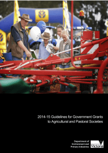 2014-15 Agricultural and Pastoral Society Grant Guidelines