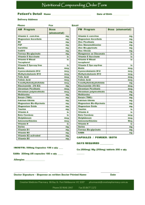 Compounded Medication Prescription