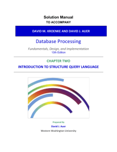 chapter two introduction to structure query language