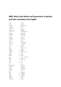 4000 Most Used Words and Expressions in Spanish