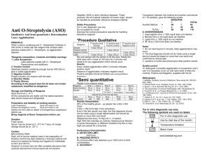 Anti O-Streptolysin (ASO)