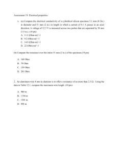 Assessment 19: Electrical properties (a) Compute the electrical