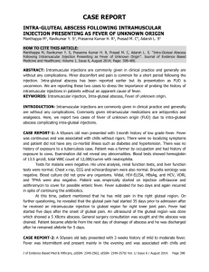 case report intra-gluteal abscess following intramuscular injection