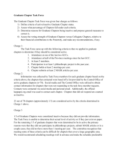 Graduate Chapter Task Force Report