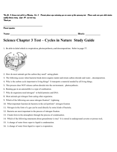 Sci Ch. 3 Study Guide