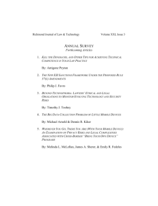 22 JOLT Vol. XXI, Issue 3 Forthcoming Articles