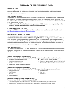 summary of performance (sop) - Transition Community Network