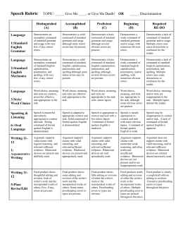 Business Proposal Rubrics - Bremerton School District