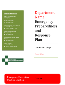 Emergency Preparedness and Response Plan