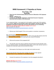WWII Homework 2: Prejudice at Home