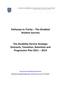 The Disability Service Strategic Outreach, Transition, Retention and