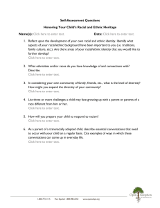 Self-Assessment Questions on Honoring Racial and Ethnic Heritage