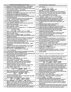 Fall Break Practice Multiple Choice Answers 1 c Hunds rule