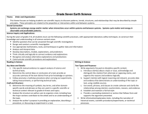 Grade Seven Earth Science