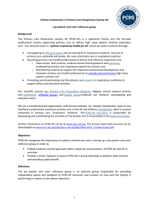 Patient involvement in Primary Care Respiratory Society UK Lay