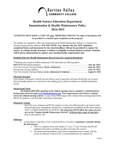 Health Science Education Department Immunization & Health