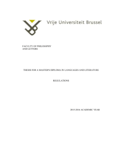 Master`s Thesis Multilingual Master Linguistics and Literary