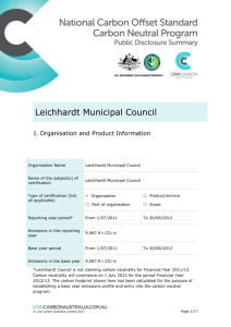 Leichhardt Municipal Council Public Disclosure Summary