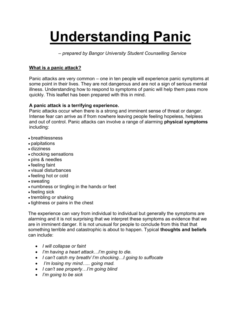 how to describe a panic attack in creative writing