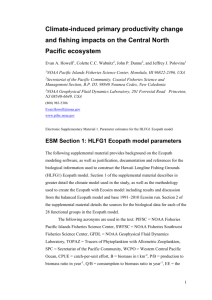 ESM Section 1: HLFG1 Ecopath model parameters