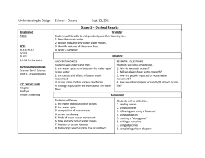 Science ocean UbD 2